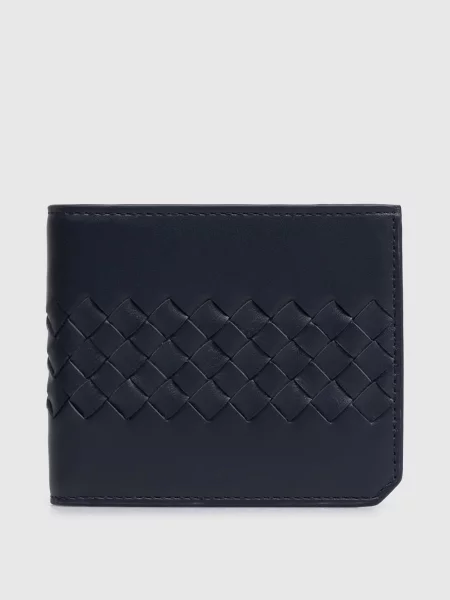 Кожаный кошелек Bottega Veneta синий
