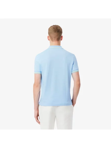 Поло Lacoste голубое