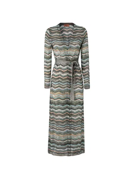 Cardigan Missoni cu paiete tricotate verde