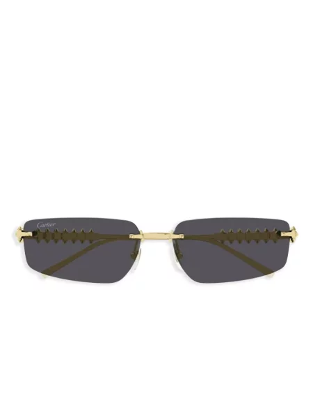 Ochelari de soare Cartier Eyewear cu imprimeu geometric auriu