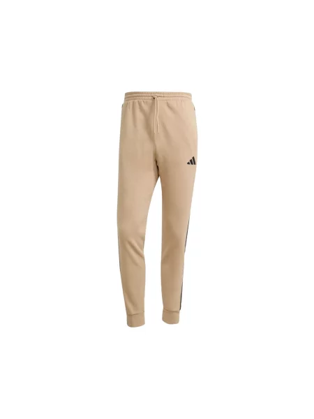 Prugaste hlače Adidas Sportswear od flisa bež