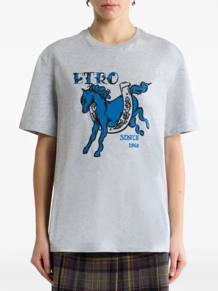 Jersey póló Etro nyomtatás szürke