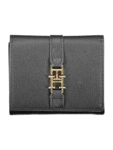 Lniany portfel Tommy Hilfiger czarny