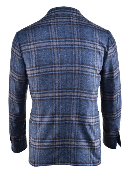 Kostkované sako Sartorio Napoli modré