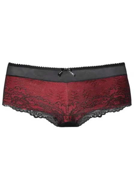 JETTE Hipster gaćice tamno crvena crna