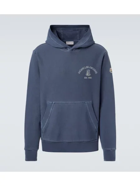 Kapucnis melegítő felső Moncler kék