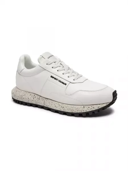 Emporio Armani De piele sneakers alb