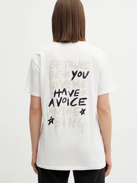 T-shirt z nadrukiem z logo Anine Bing