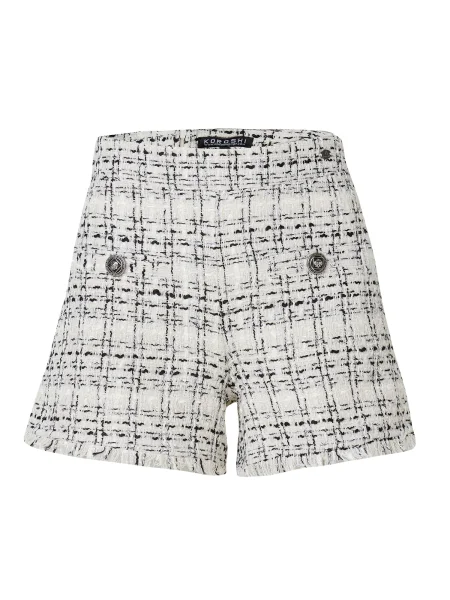 KOROSHI Kalhoty / offwhite černá