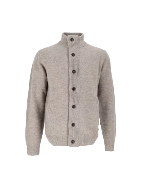 Sweter Barbour wełniany szary