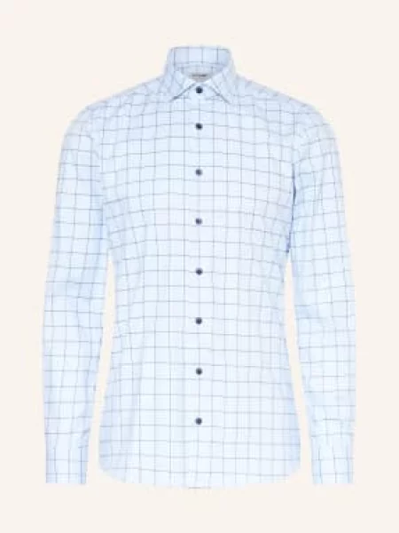 Olymp Košile Level Five Body Fit tmavě modrá / tmavě šedá