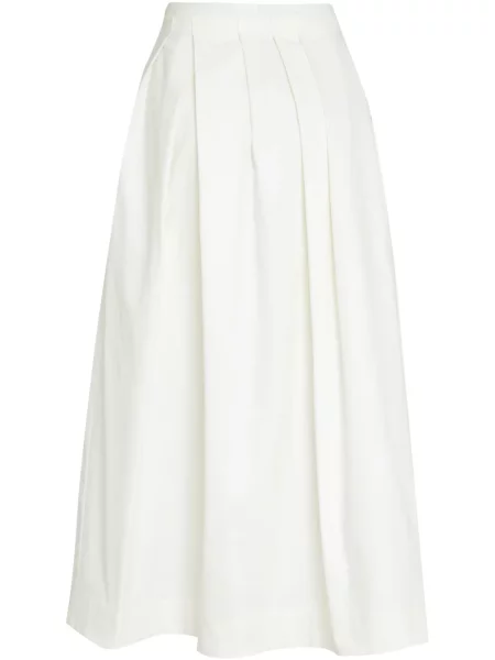 Spódnica midi Gloria Coelho do kolan biała