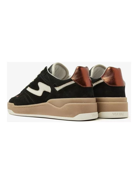 Sneakersy Via Vai skórzane czarne