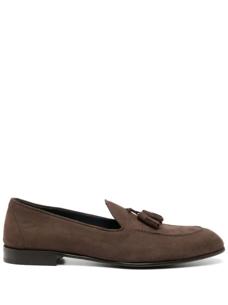 Pantofi loafer Brioni din piele maro