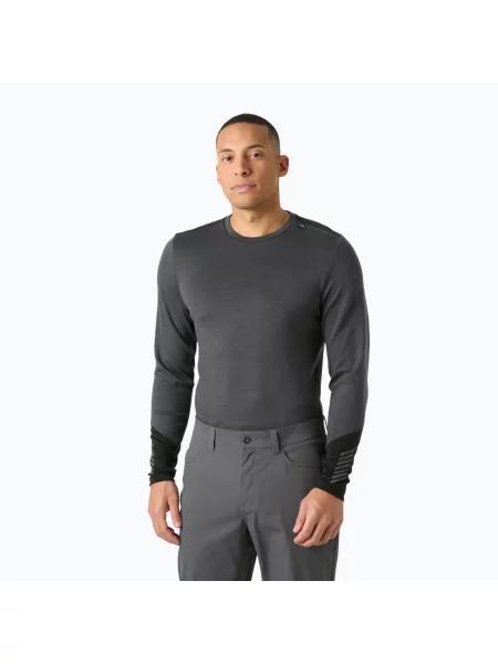 Bluza termoaktywna Helly Hansen Lifa Merino Midweight Crew thunder grey szara