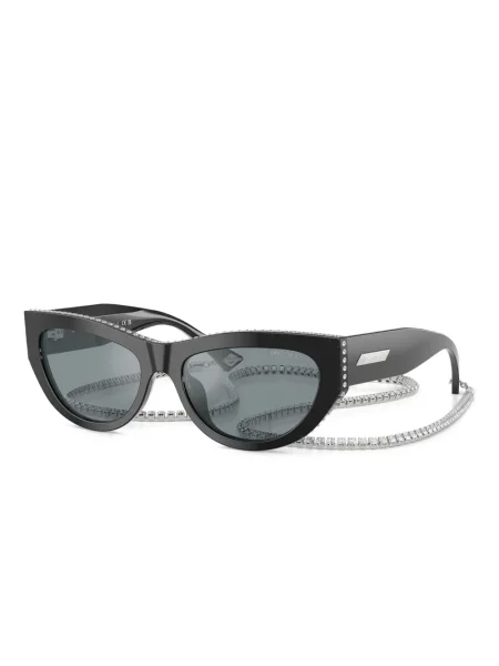 Γυαλιά ηλίου cat eye Jimmy Choo Eyewear με πετραδάκια μαύρο