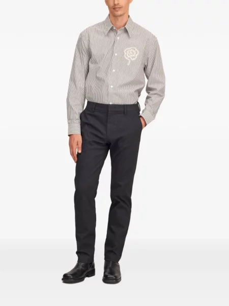 Pantaloni chino Nn07 din țesătură twill negru
