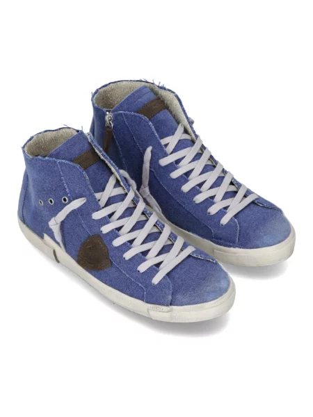 Buty do tenisa Philippe Model skórzane do tenisa niebieskie