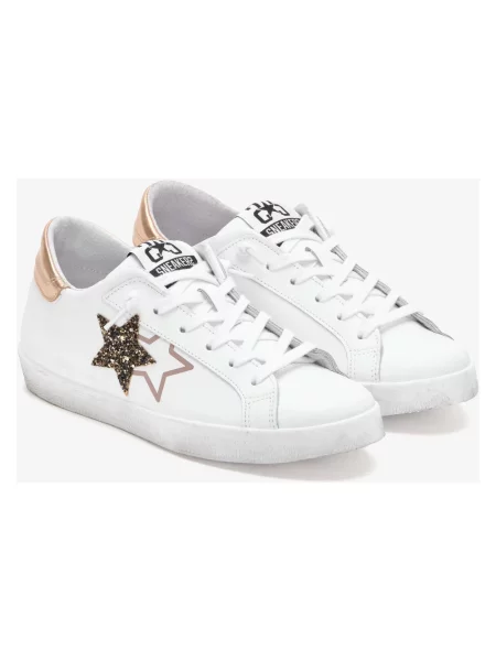 Sneakersy 2star zamszowe białe