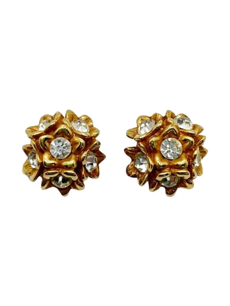 Cercei Jennifer Gibson Jewellery cu model floral auriu