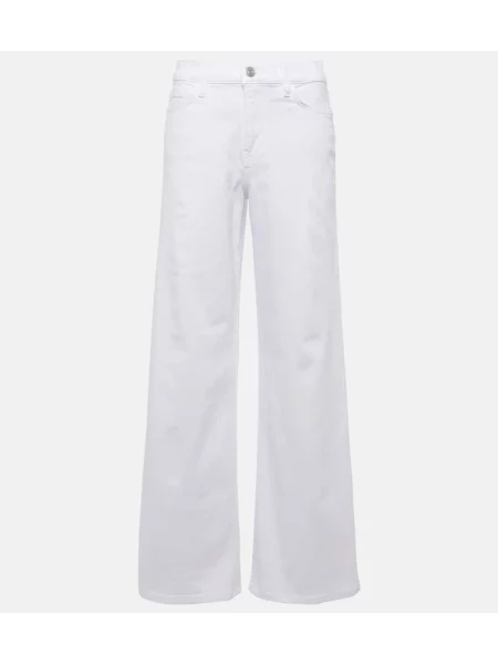 Hlače Frame visoki struk bijela