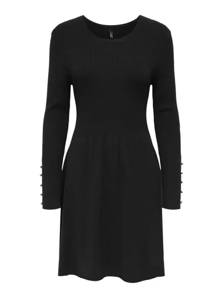 ONLY Pletena obleka ONLNATASCHA' črna