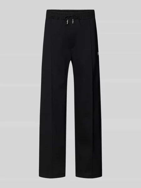 Spodnie dresowe o kroju regular fit z mieszanki bawełny model ‘DINETO’ Hugo czarne