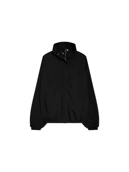 Bershka Geacă de primăvară-toamnă negru