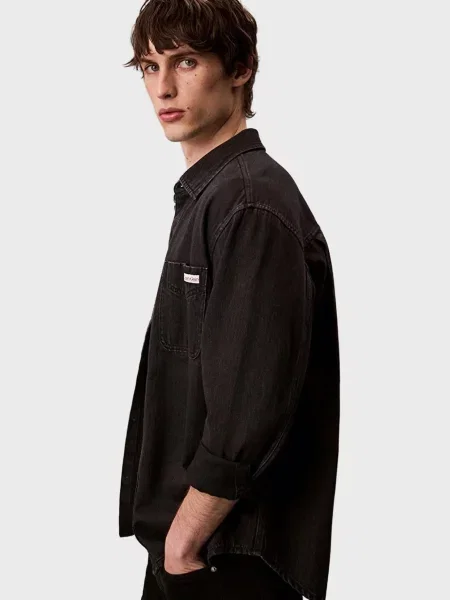 Класична сорочка Calvin Klein Jeans чорна