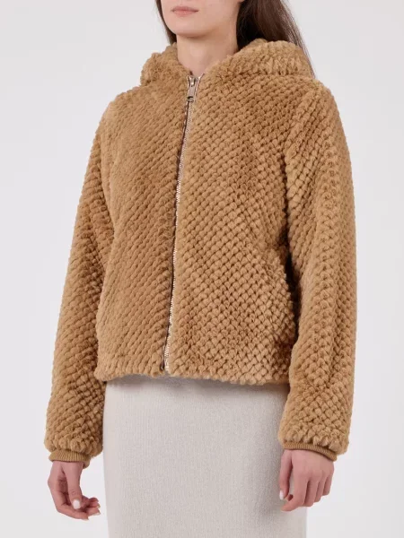 Шуба Guess бежева