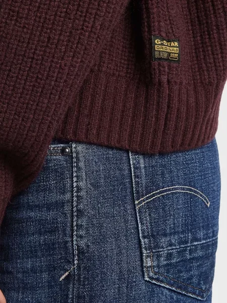Вовняний кардиган G-star Raw бордовий