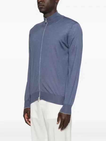 Lung cardigan Brunello Cucinelli albastru