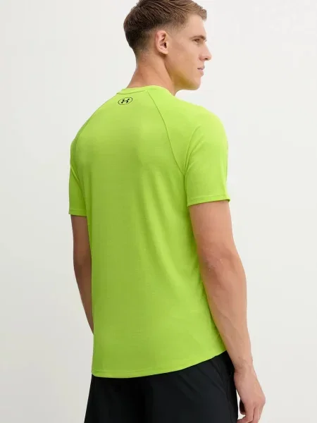 Меланжевая футболка Under Armour зеленая