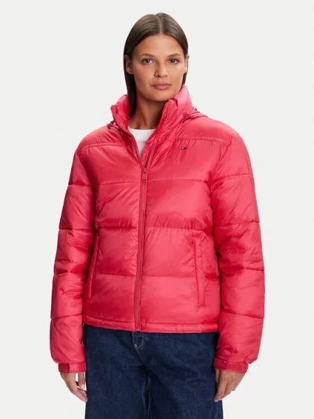 Tommy Jeans Geacă de iarnă Roșu roz