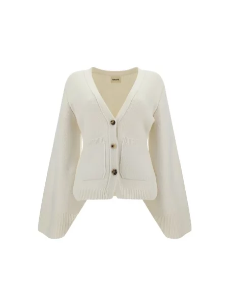 Kardigan Khaite z dekoltem w serek biały