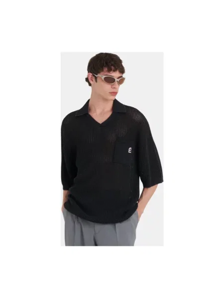 Dzianinowa koszulka polo Etudes czarna