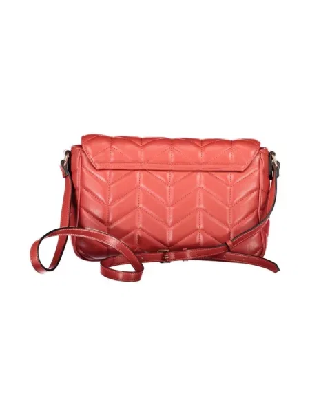 Lniana torebka crossbody Valentino By Mario Valentino pikowana czerwona