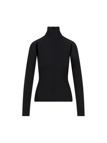 Sweter z golfem Khaite wełniany do golfa czarny