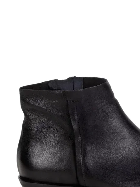 Botine Imma din piele cu vârf pătrat negru