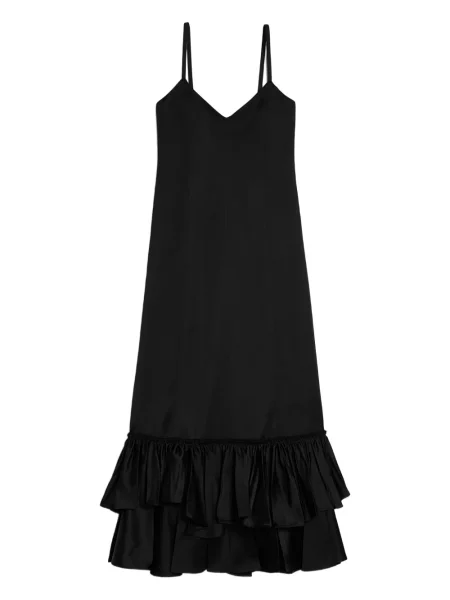 Rochie Jil Sander cu volane de costum negru