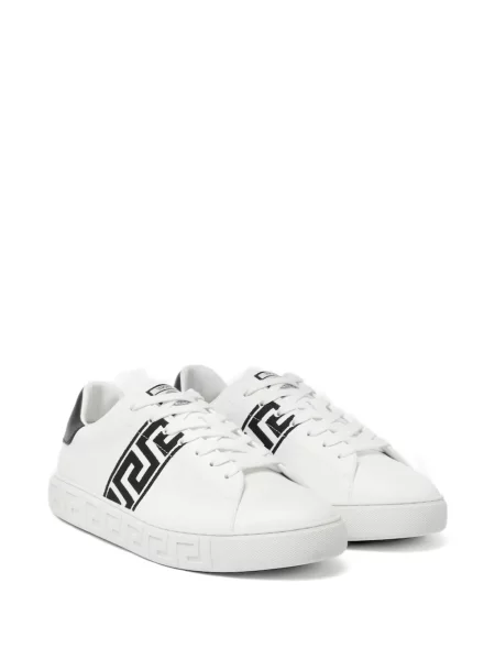 Sneakerși Versace cu broderie alb
