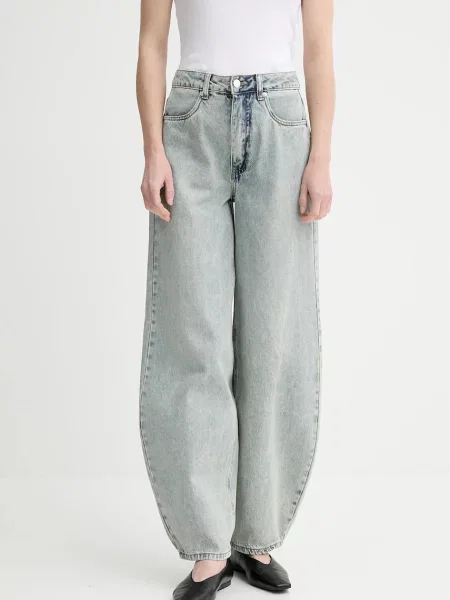 Gestuz jeans high waist albastru