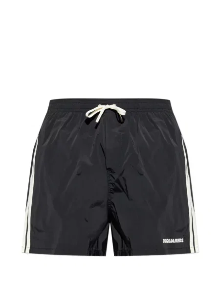 Slip de baie Dsquared2 cu dungi negru