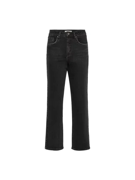 Jeansy straight leg Gestuz czarne