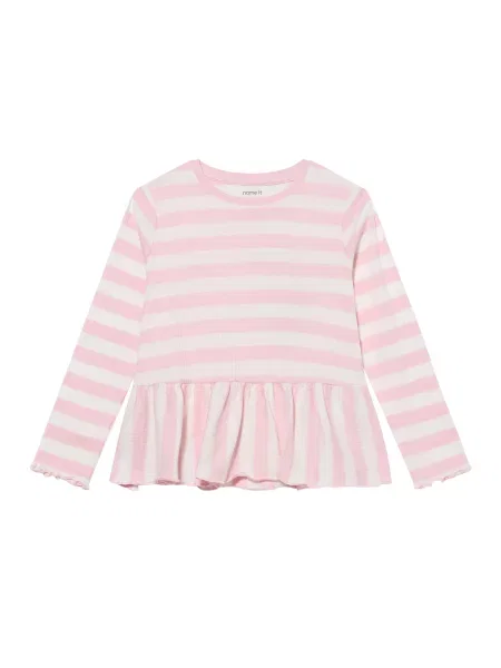NAME IT Tricou NMFNILJE roz alb