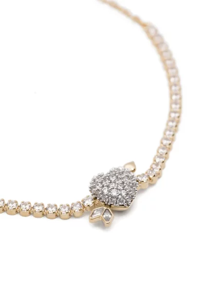 Apyranke Swarovski su širdelėmis auksinė