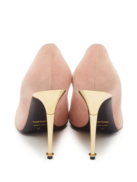 Pantofi cu toc Tom Ford din piele de căprioară roz