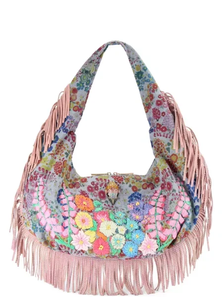 Geantă Kurt Geiger London cu model floral cu imagine albastru