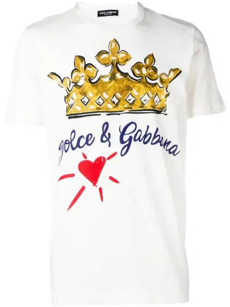 Tricou Dolce & Gabbana cu imagine alb