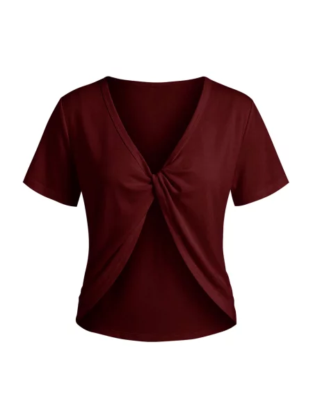 Imily Bela Tricou burgundy roșu